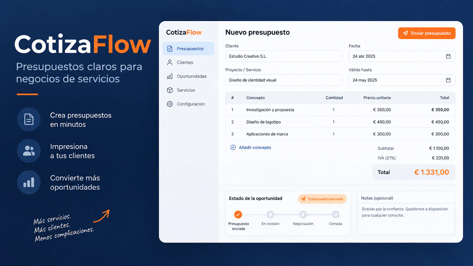 CotizaFlow screenshot 1