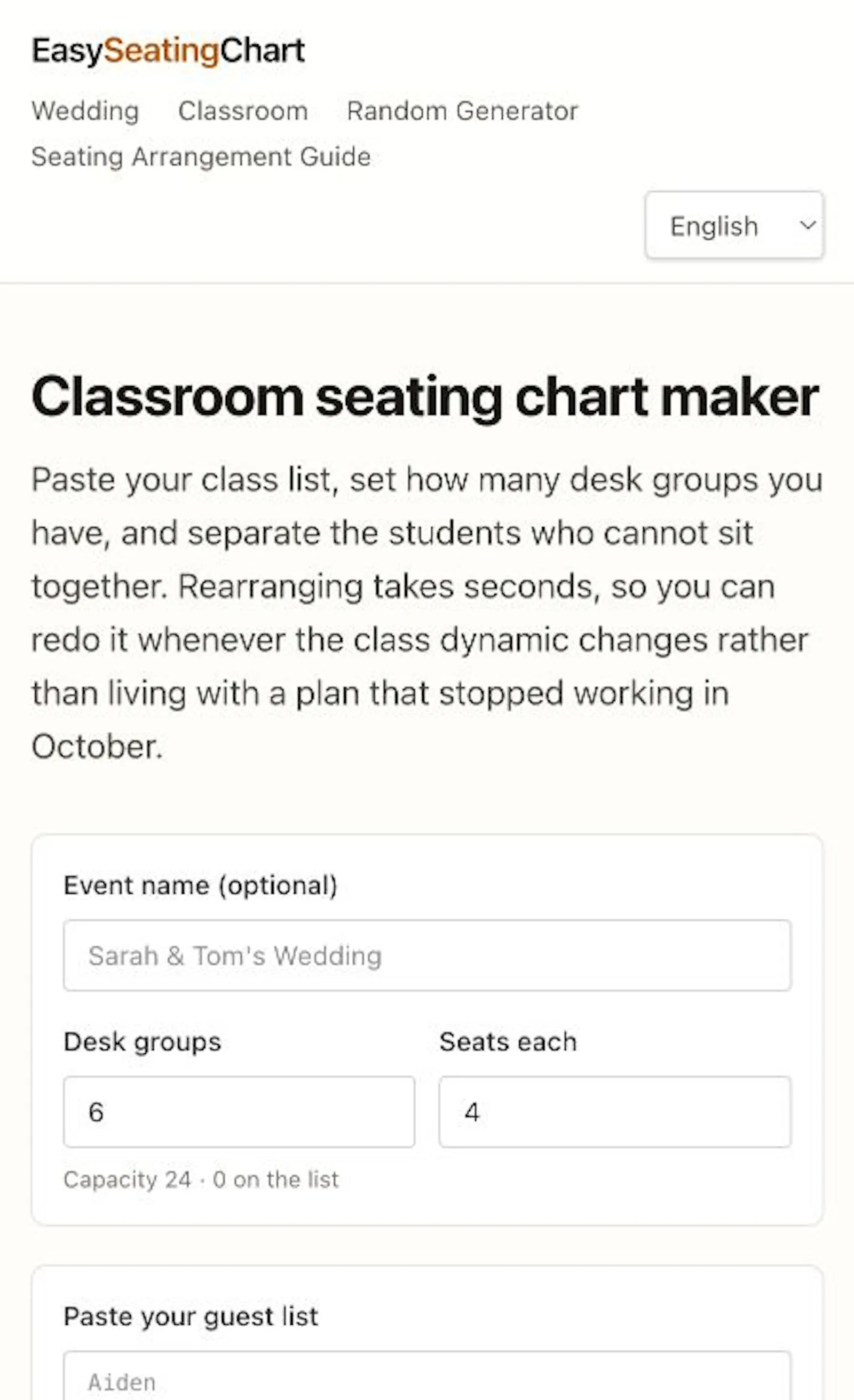 EasySeatingChart screenshot 2