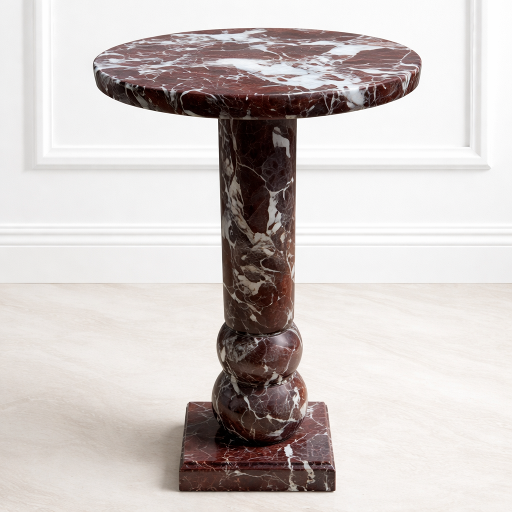 Rosso Marble Round Table