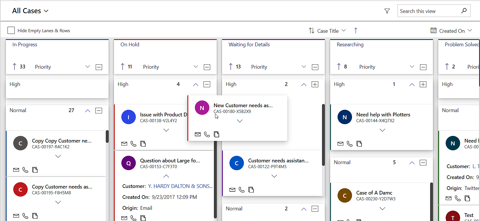 칸반 보드 - Dynamics 365 및 Dataverse의 카드 기반 Kanban보기 미디어 3