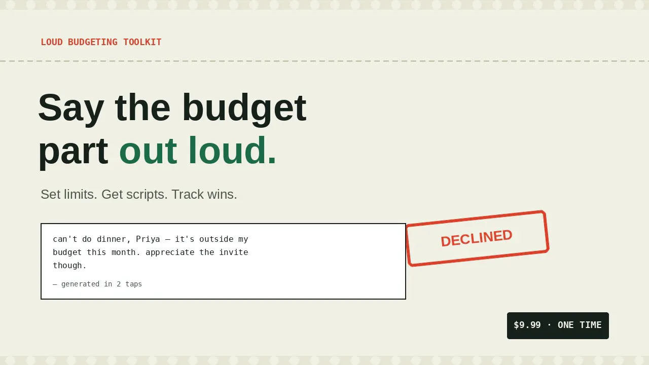 Loud Budgeting Toolkit gallery image
