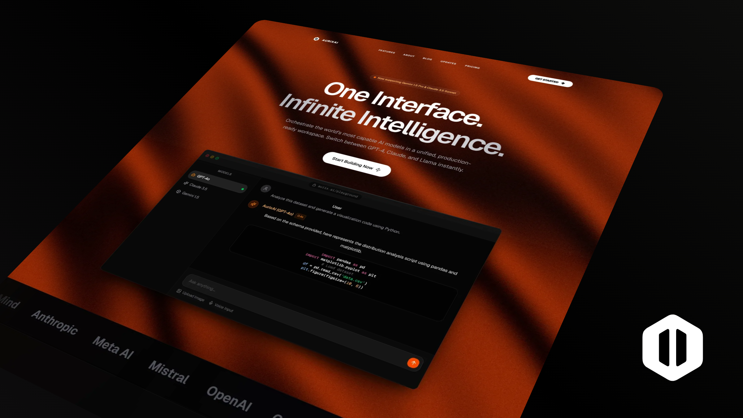 Aurix AI - Screenshot 2 showing product features and functionality