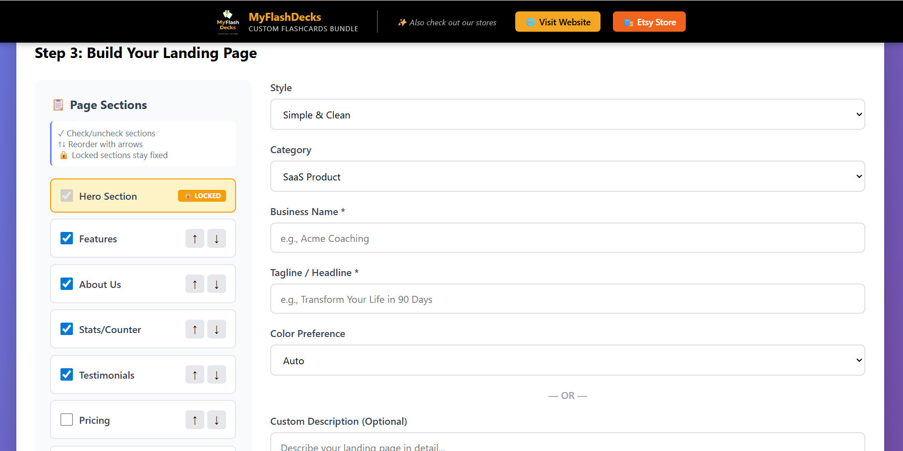 Landing Page Generator gallery image