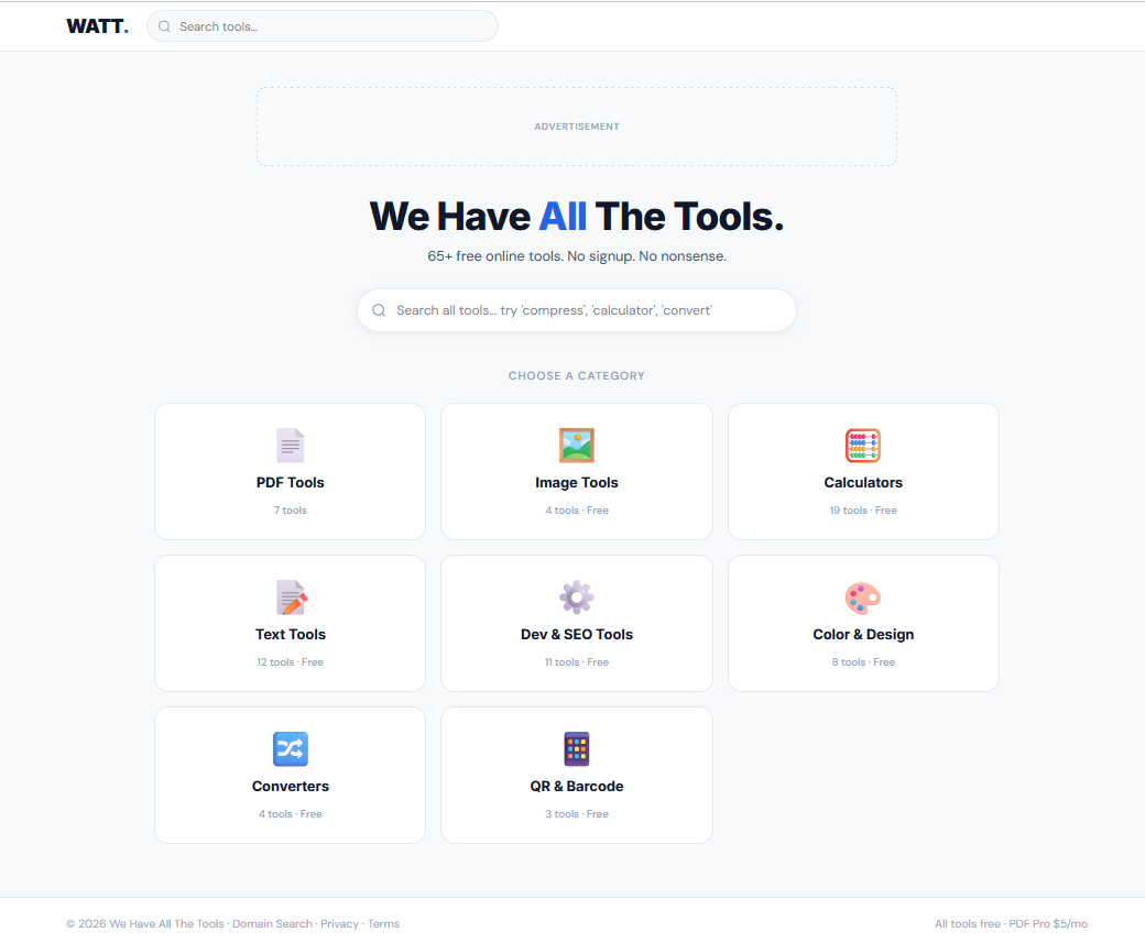 We Have All The Tools: Free Online Tools gallery image