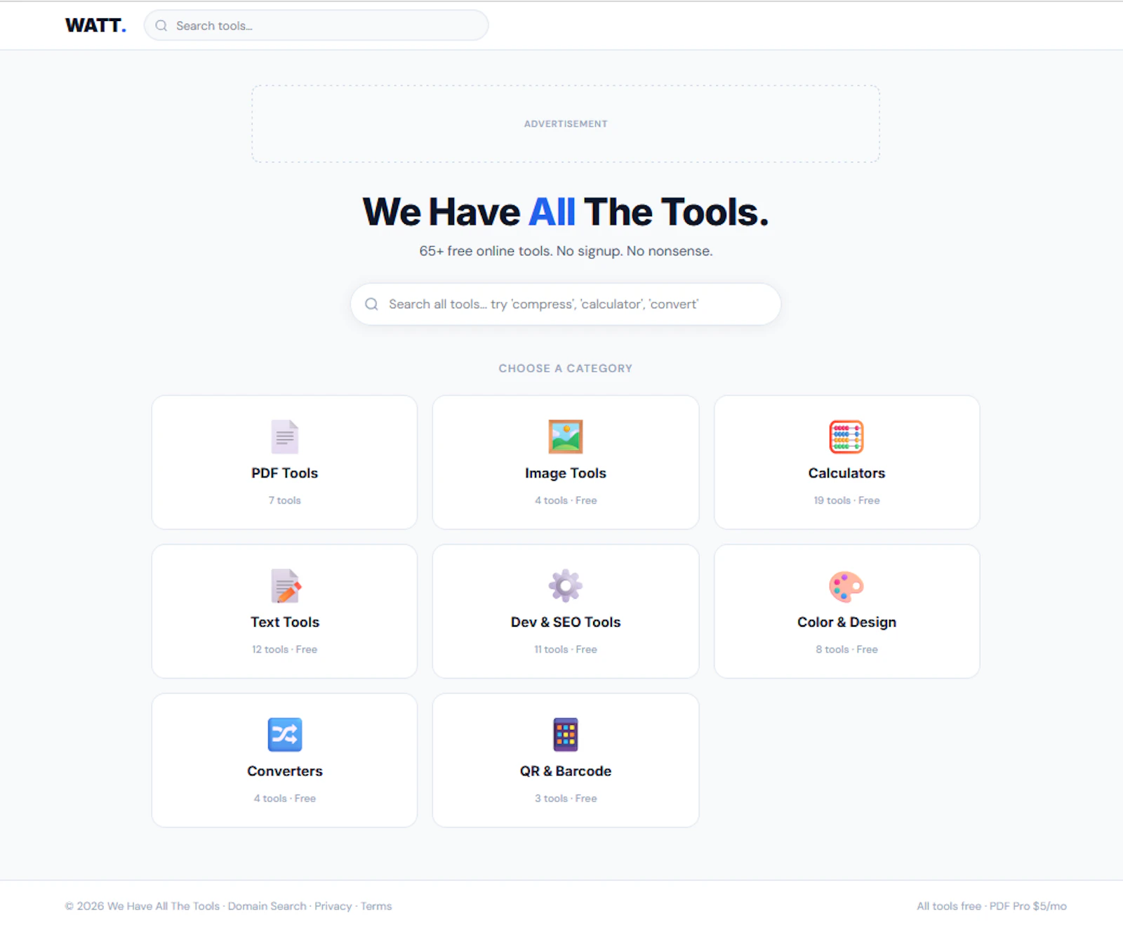 We Have All The Tools: Free Online Tools screenshot 1
