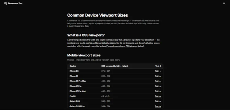 Responsive Tool