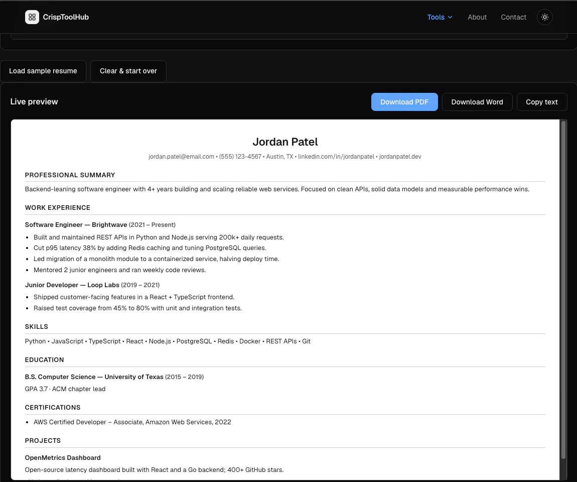 CrispToolHub gallery image