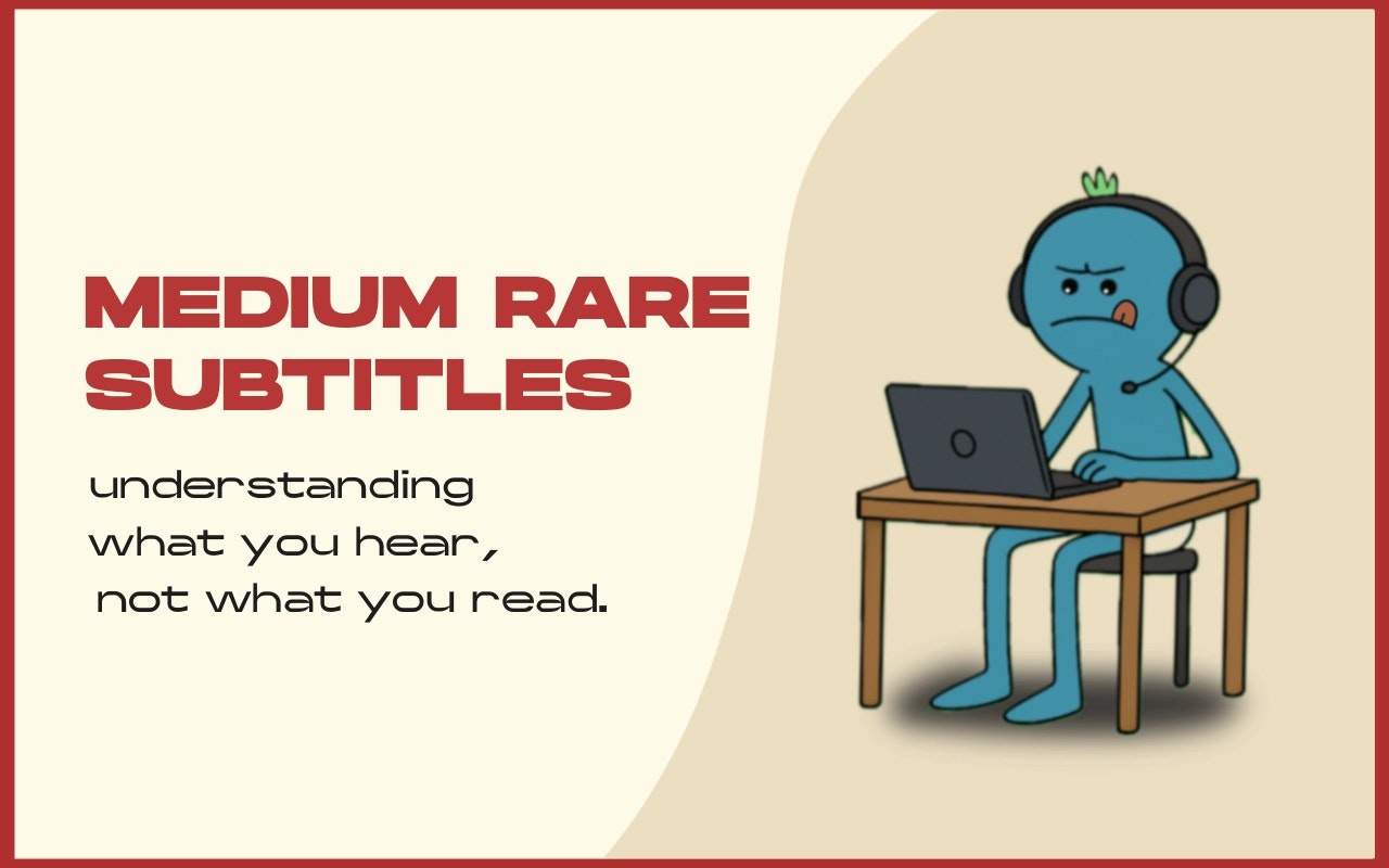 medium rare subtitle - Main product screenshot demonstrating key features and user interface