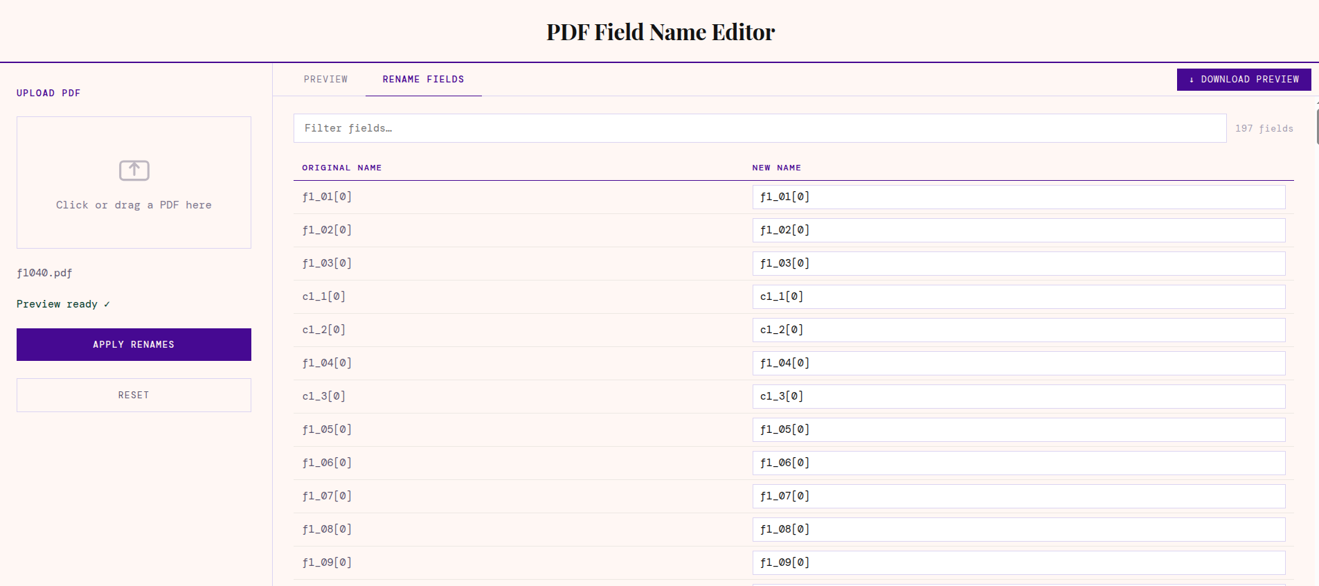 PDF Field Name Editor gallery image