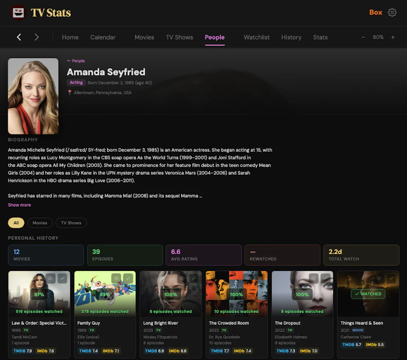 TV Stats for macOS - Free Movie Tracker screenshot 8
