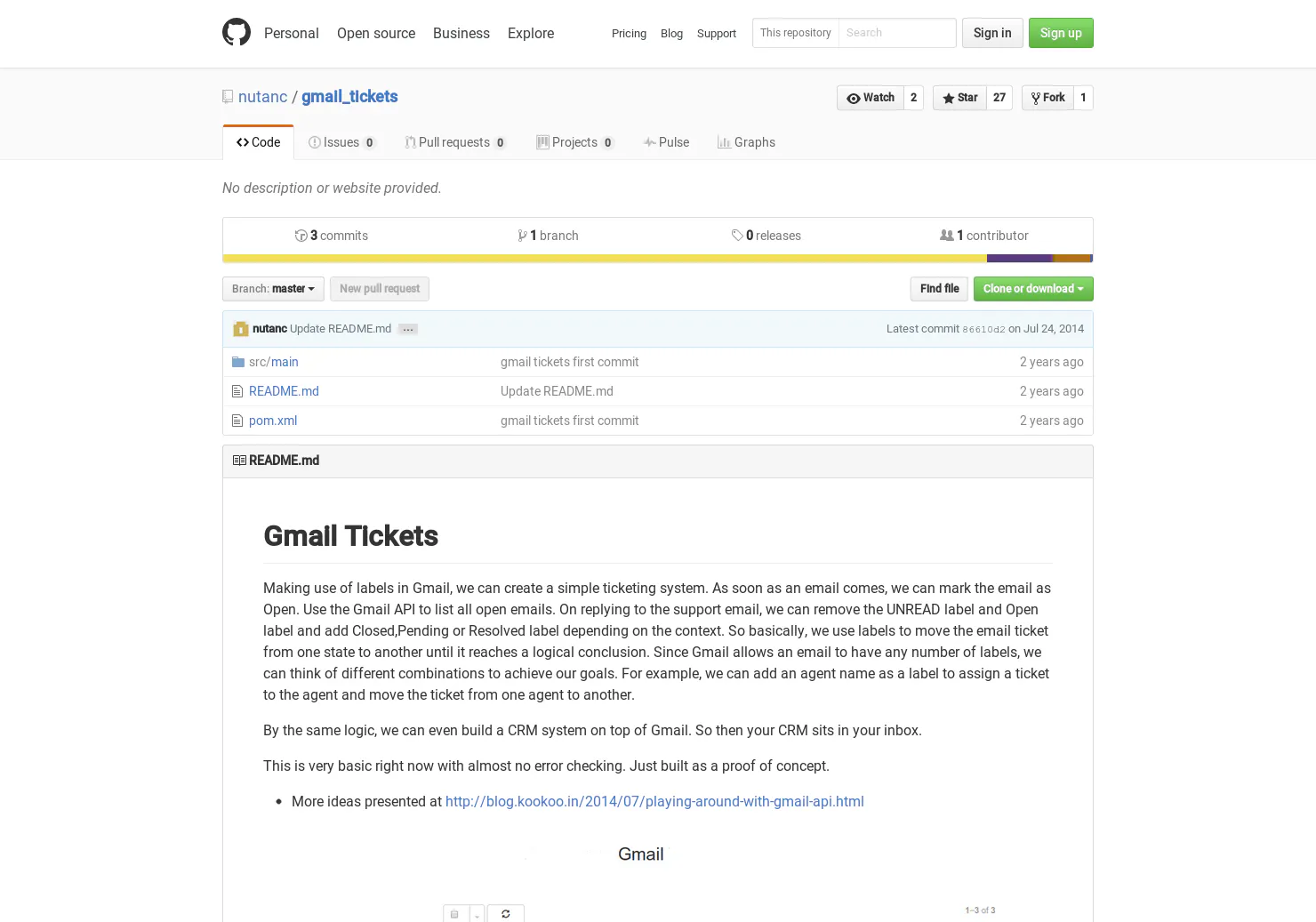 Ticketing system in Gmail