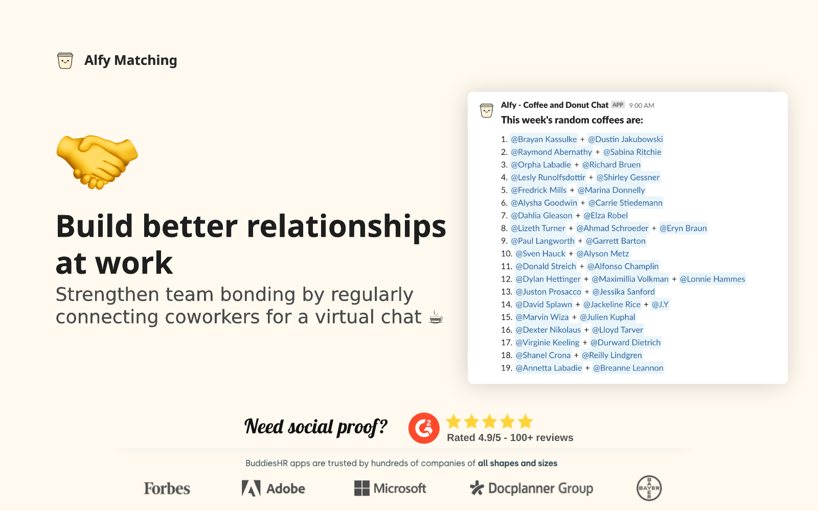 อัลฟ่า - แอพกาแฟแบบสุ่มสำหรับ Slack media 1