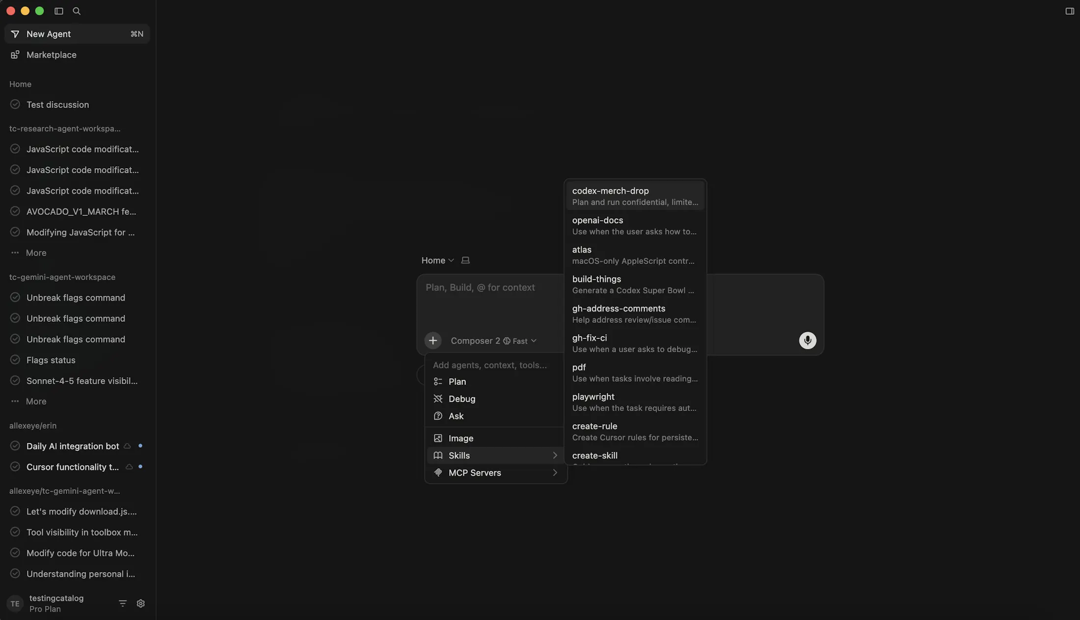 Cursor Glass agent-first development environment interface