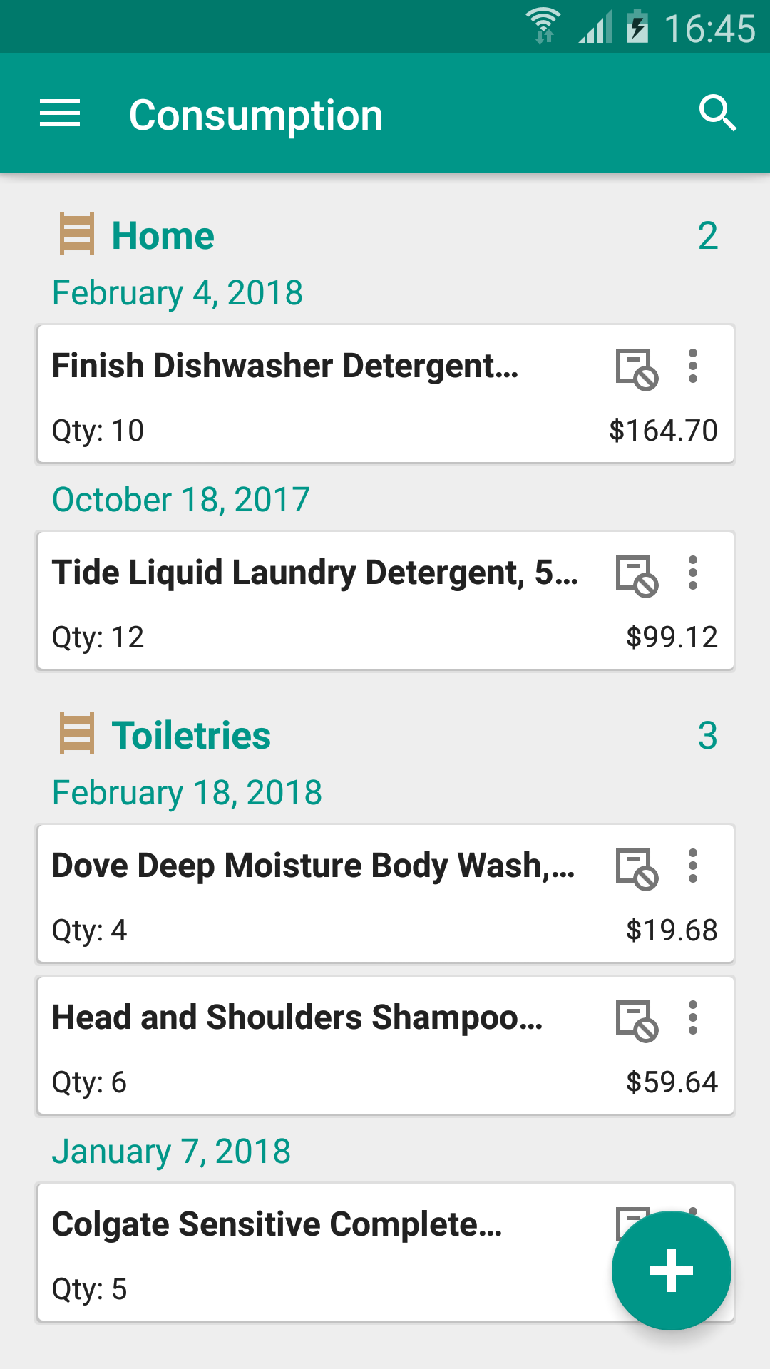 Consumption Tracker gallery image