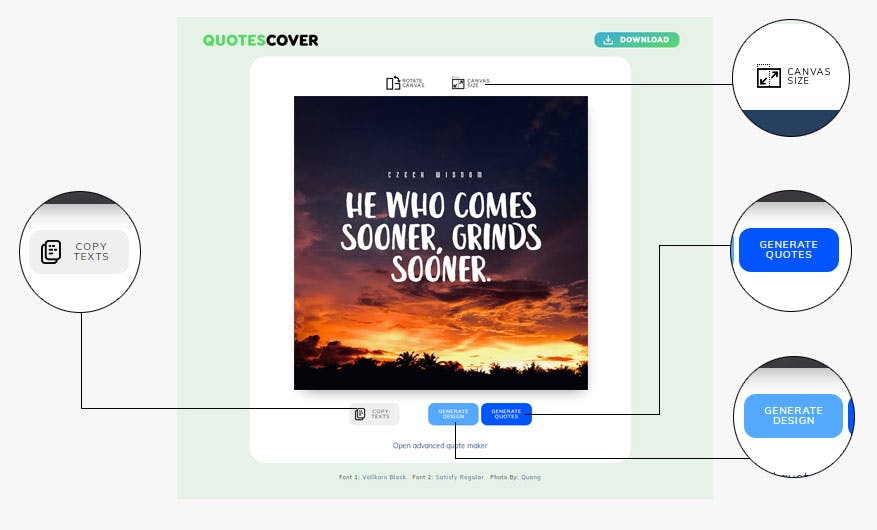Quote Generator - Quote generator with automatic design capability