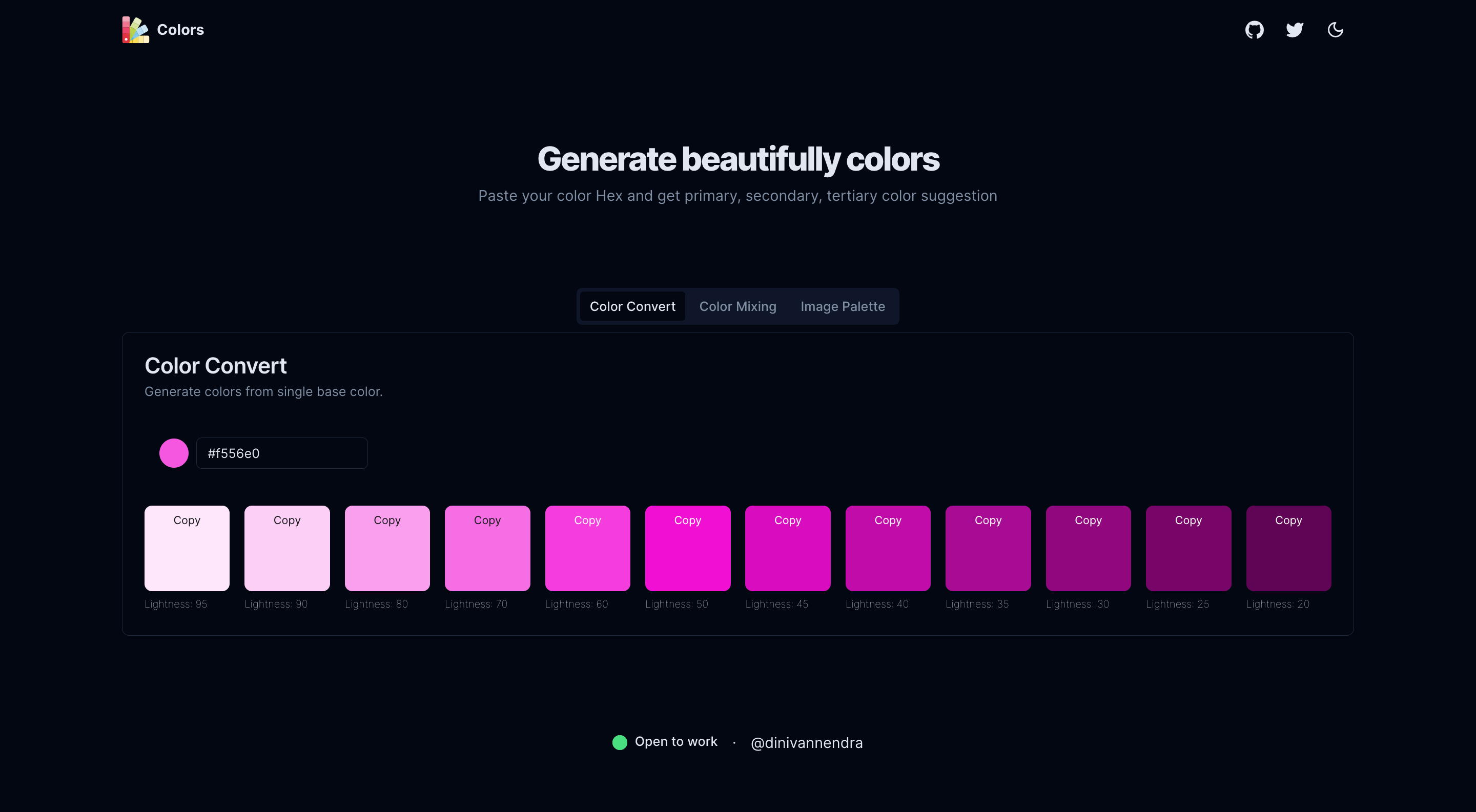 Média Couleurs - Générer des couleurs pour vous donner des suggestions de couleurs 2