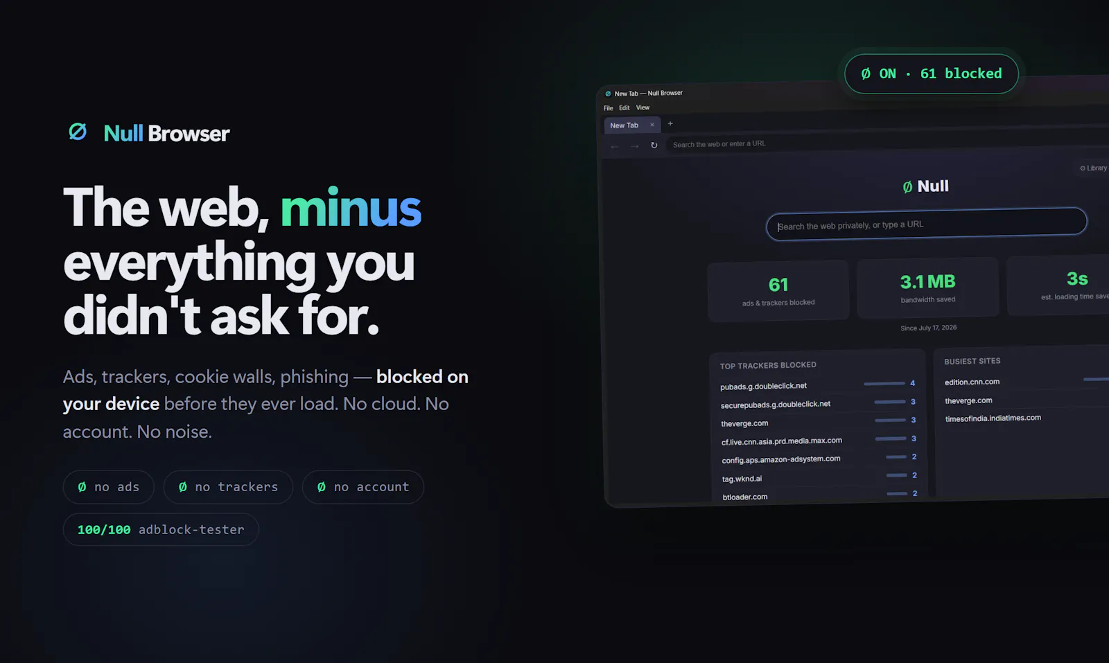  Null Browser ∅ screenshot 3