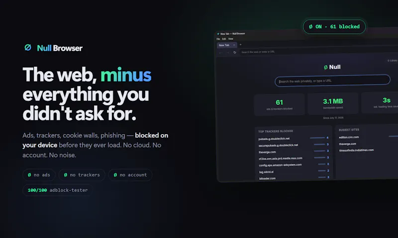  Null Browser ∅ screenshot 3
