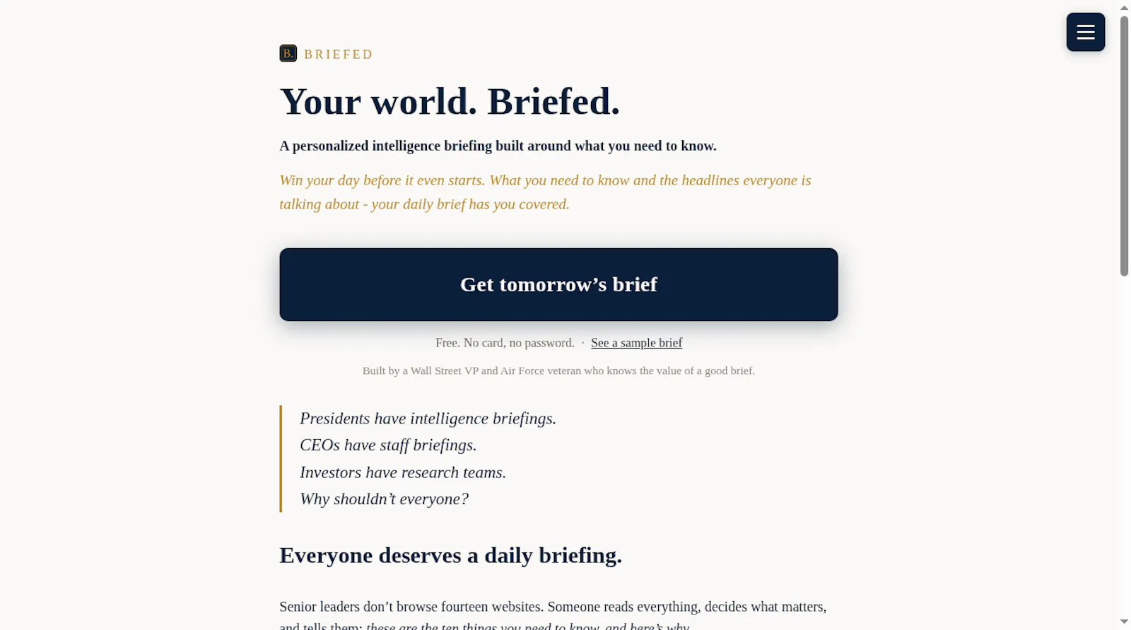 Briefed screenshot 1
