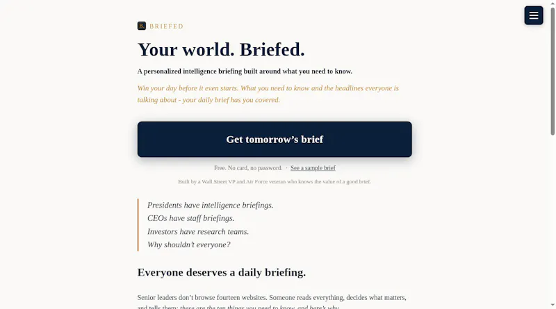 Briefed screenshot 1