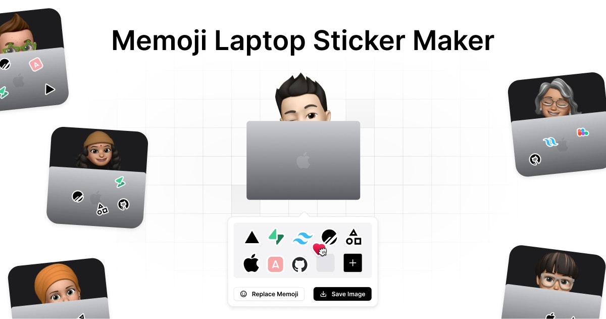 Memoji Laptop Sticker Maker media 1