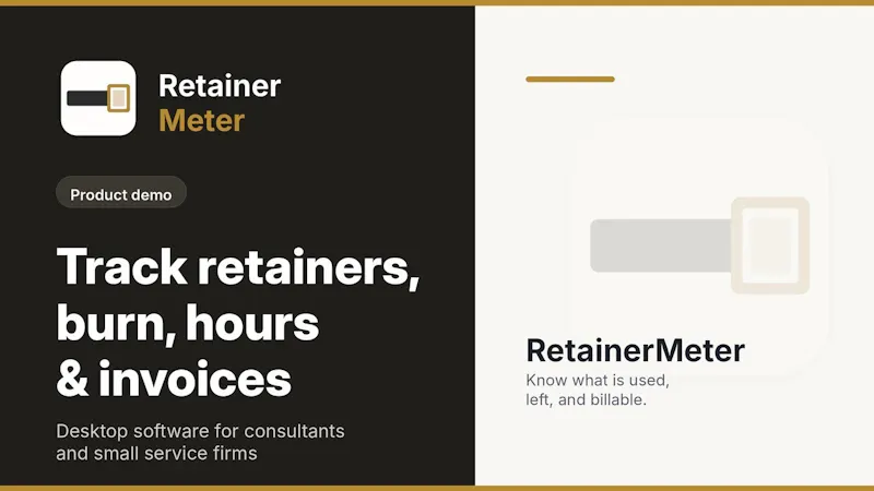 RetainerMeter screenshot 1 (video preview)