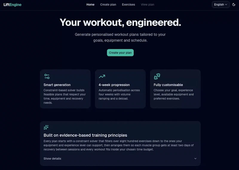 LiftEngine screenshot 1 (video preview)