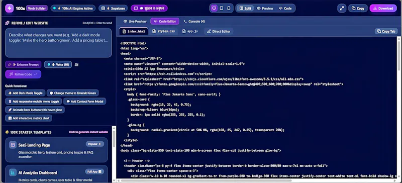 100x screenshot 4