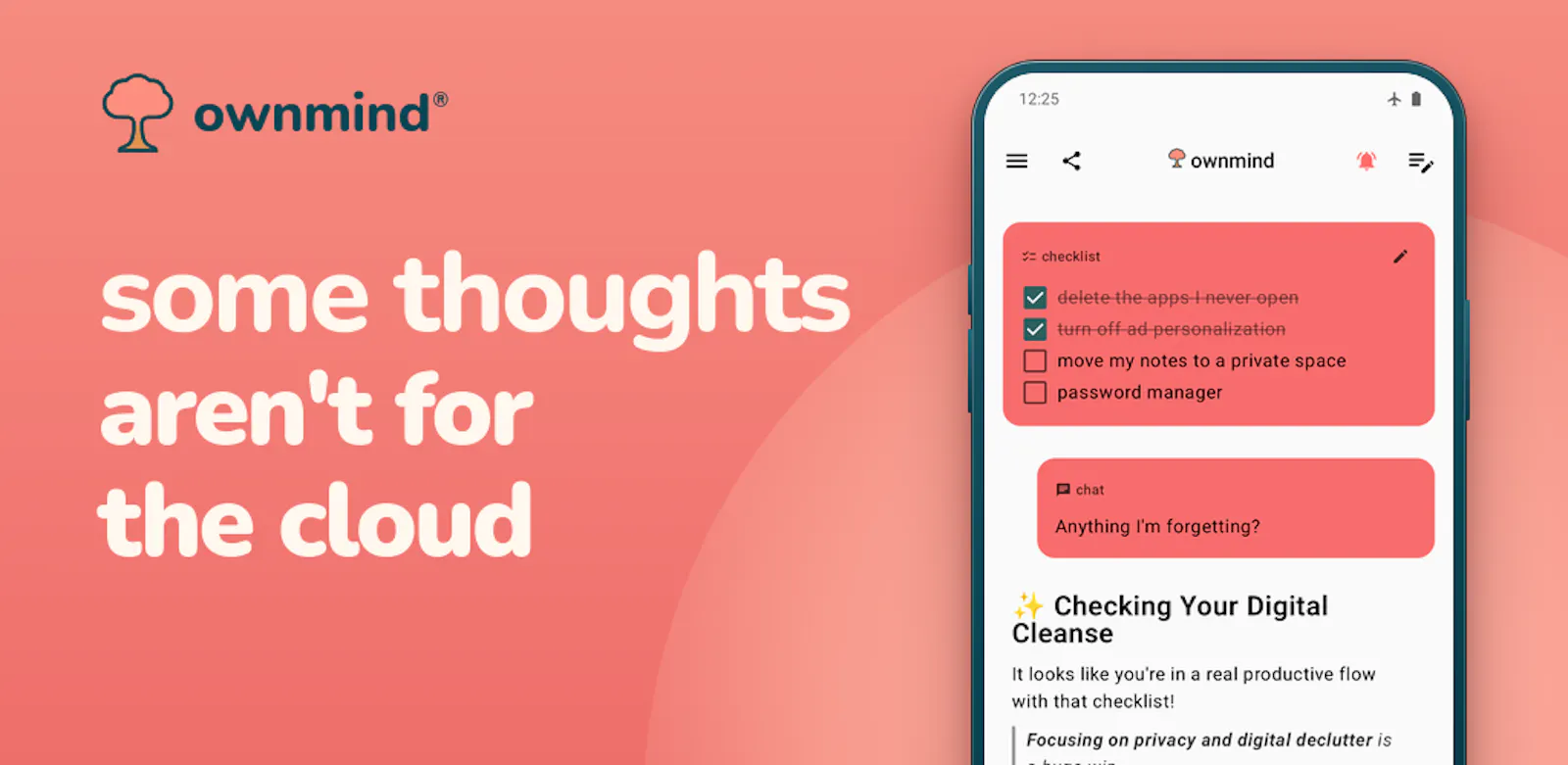 Ownmind: Your Private Thoughts screenshot 1