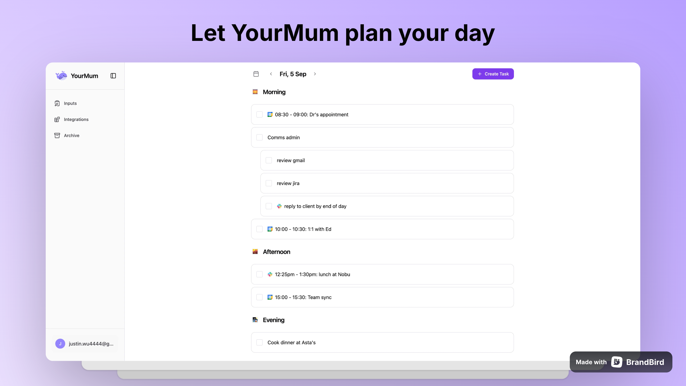 YourMum - Main screenshot showing features and interface
