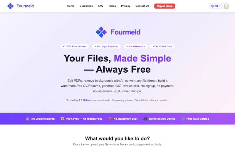 Fourmeld screenshot 2