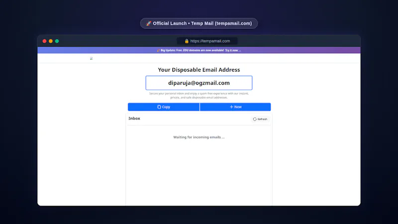 Temp Mail screenshot 1