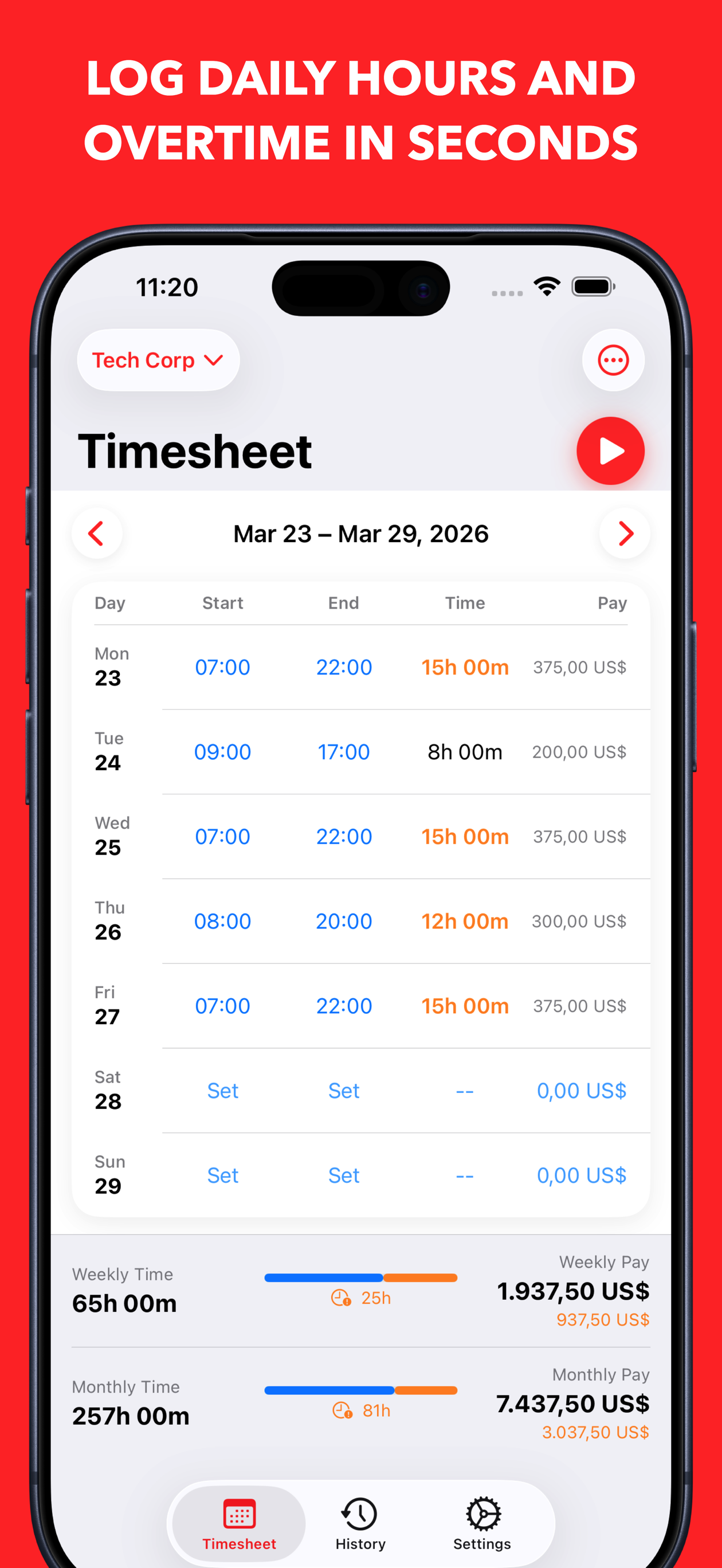 HourLog gallery image