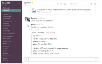 Slack Scheduling App by kono.ai gallery image