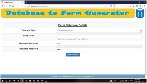 Database2form
