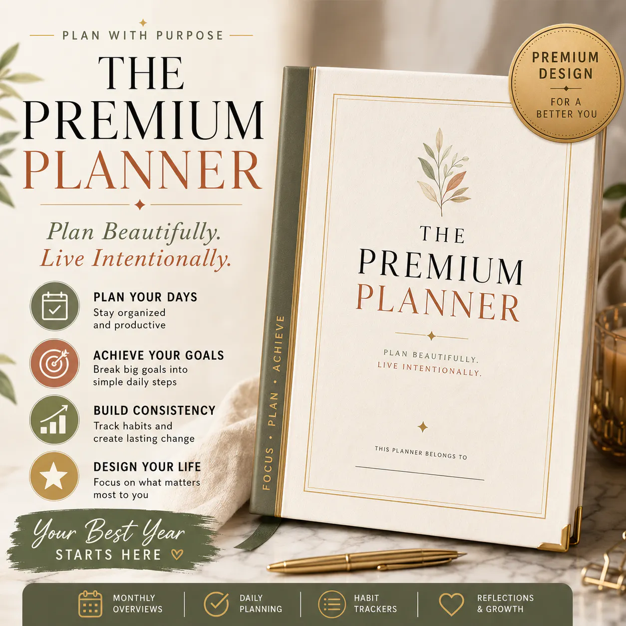 The Premium Notion Planner のプロダクトバナー