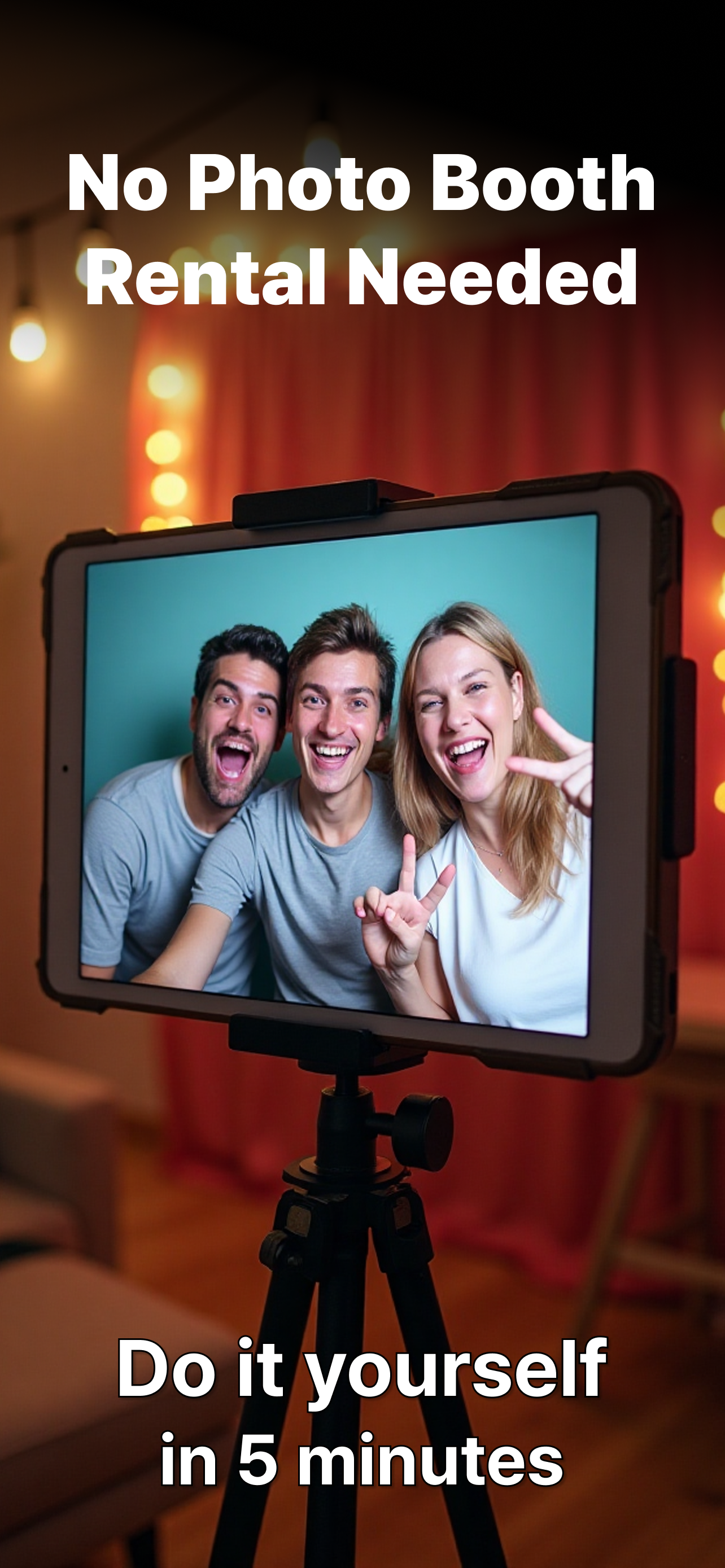 Flinzy _ Photobooth Event Camera App - Main screenshot showing features and interface