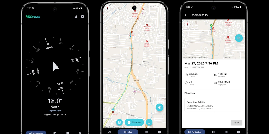 Modern FOSS Compass and Navigation app without Ads, IAP. | MBCompass | Product Hunt