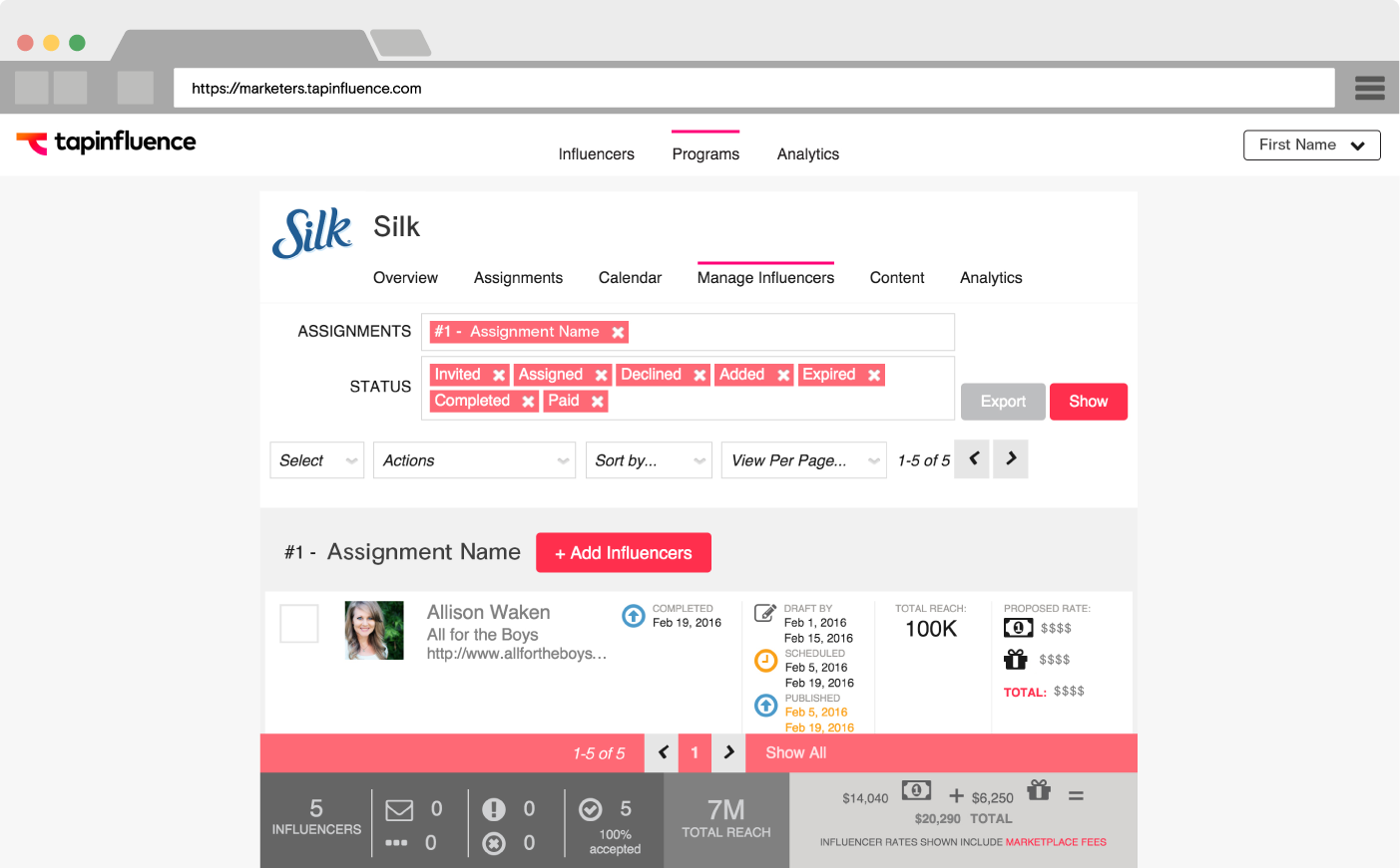 Tap Influencer gallery image