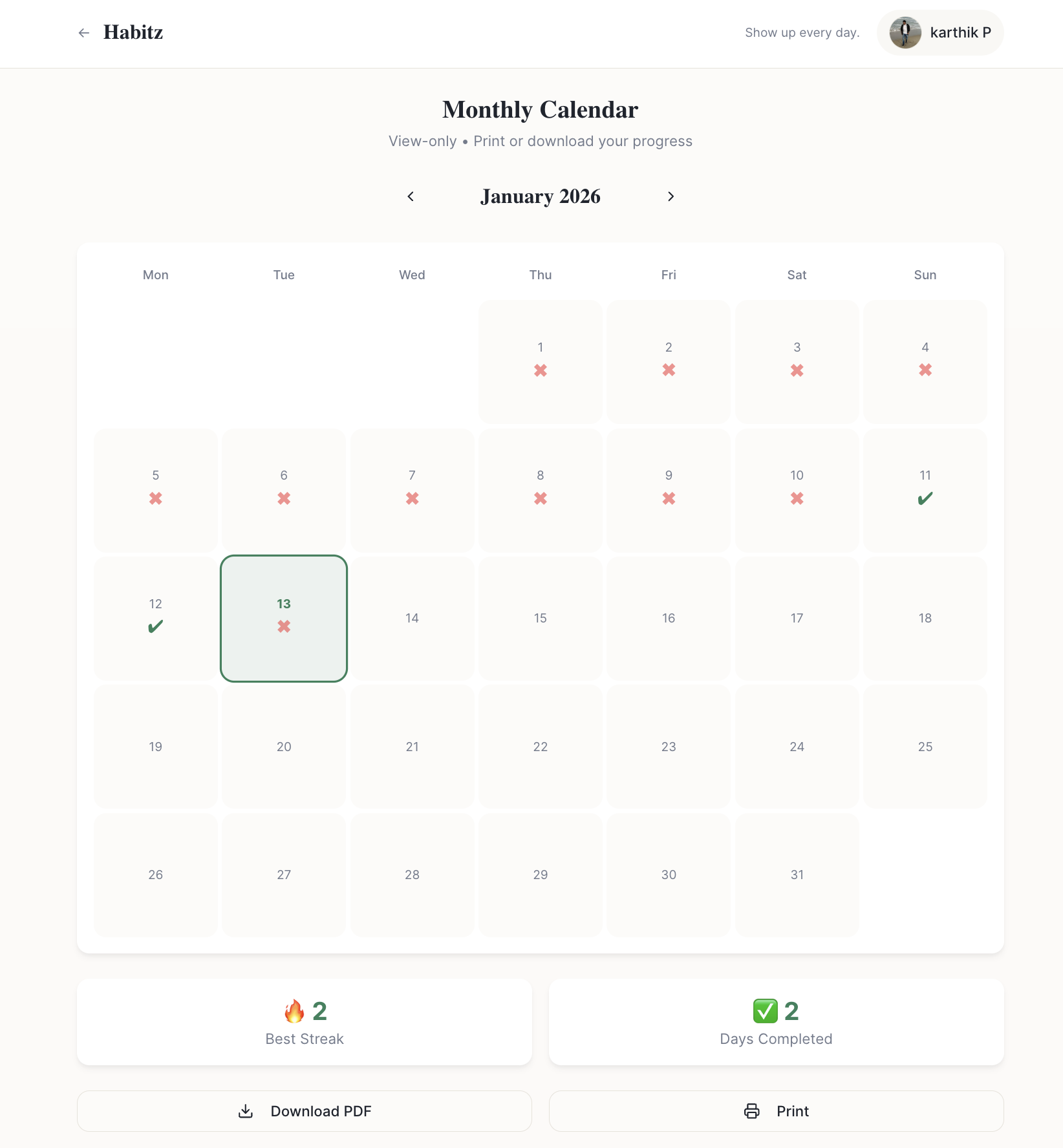 My Habits gallery image