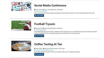 Event Registration Pro Calendar gallery image