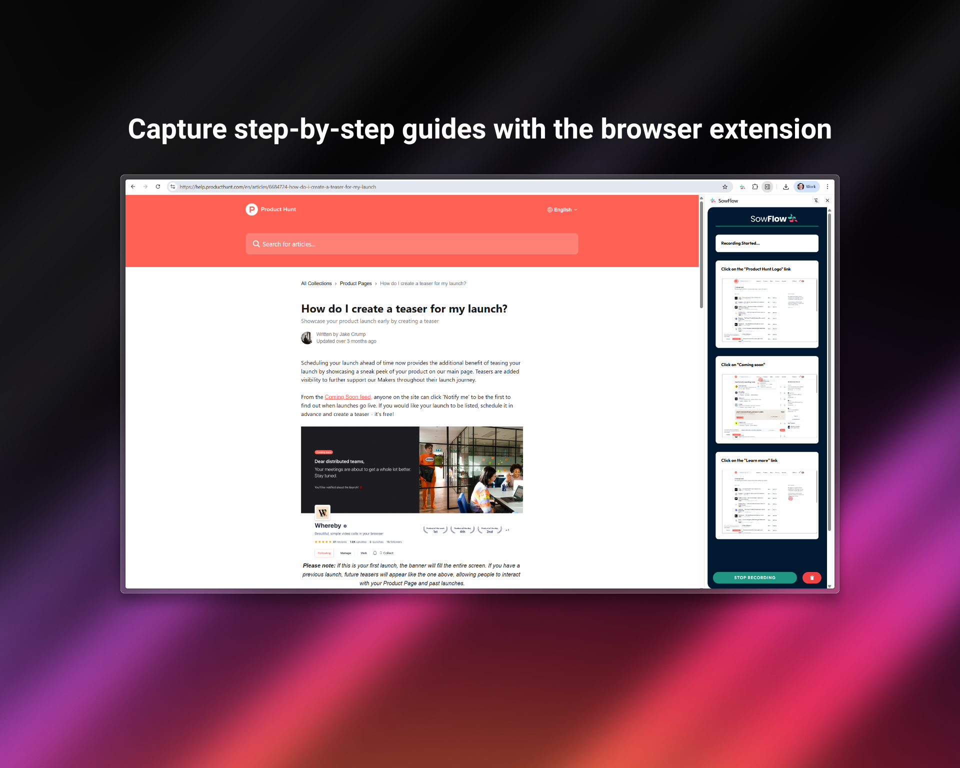 Média Sowflow - Documenter les guides étape par étape et les tenir facilement à jour! 3