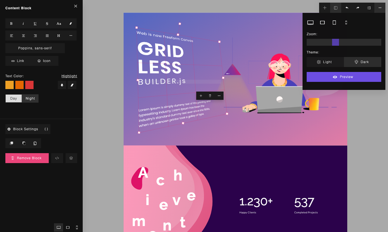 GridlessBuilder.js gallery image
