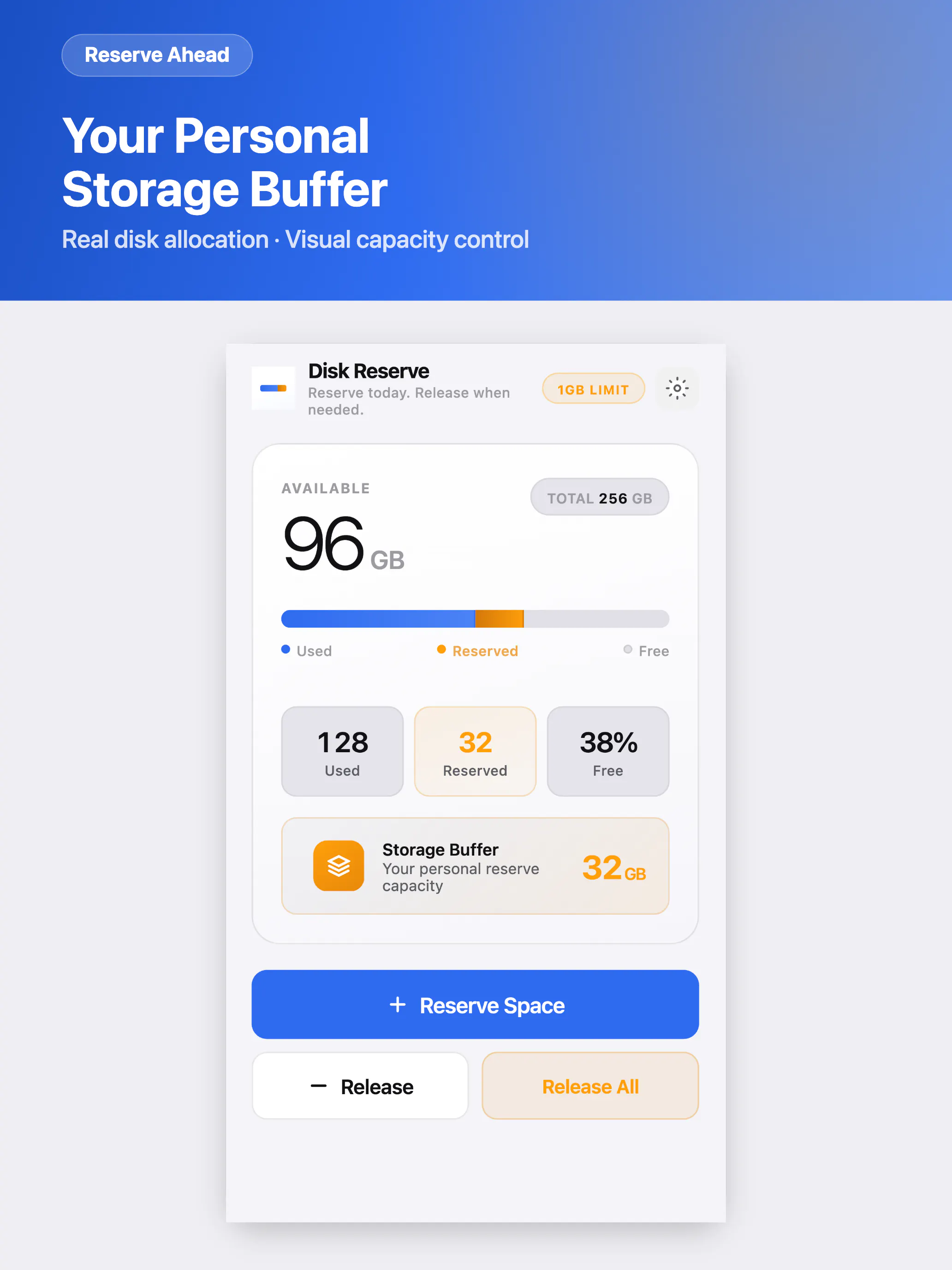 Disk Reserve screenshot