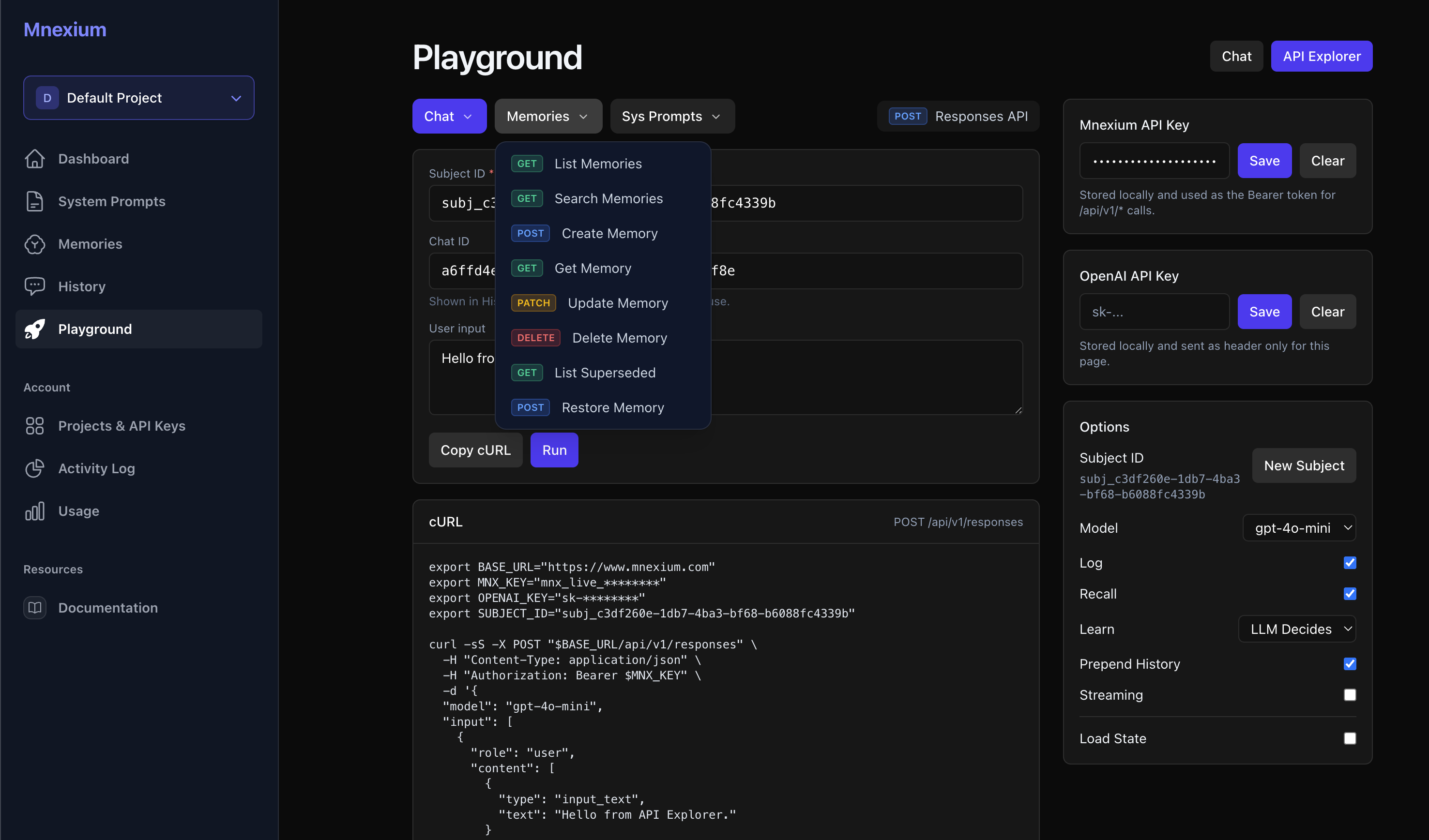 Mnexium AI - Screenshot 4 showing product features and functionality
