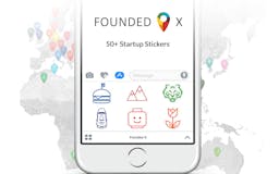 Founded X Startup Stickers media 2