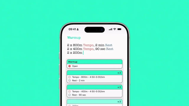 Workout Writer: Run & Ride screenshot 1 (video preview)