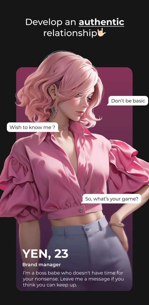 AI Girlfriend - Main product screenshot demonstrating key features and user interface