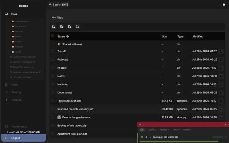 Hoodik Cloud screenshot 1