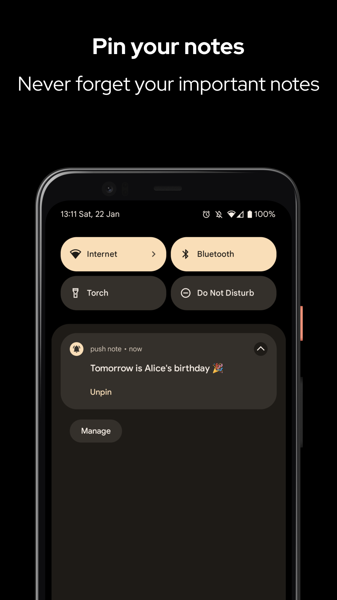 push note - notification notes gallery image
